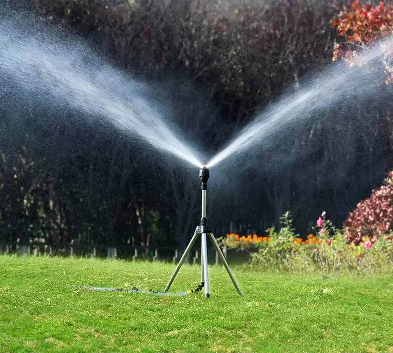 Adjustable Rotating Irrigation Sprinkler, Stainless Steel, 360°, view 4