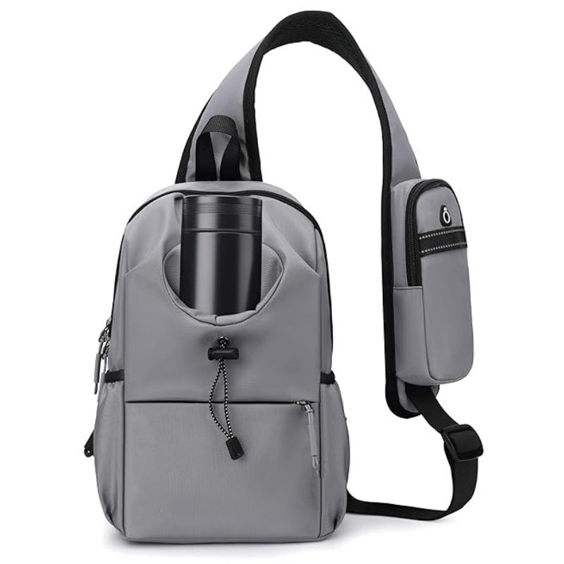 Adjustable Sling Bag with Water Bottle Holder, 4*8*12 inch, view 6