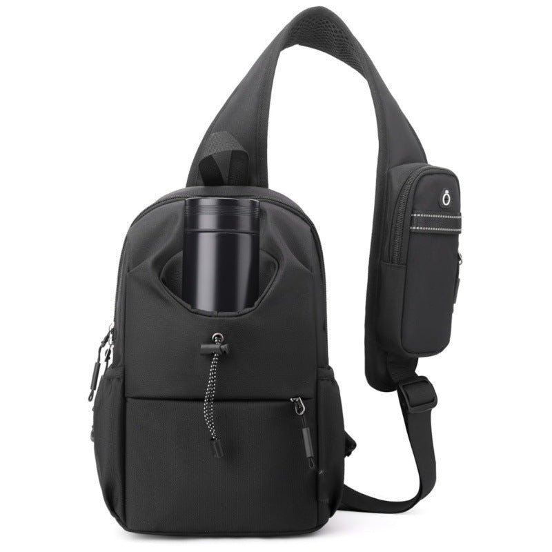 Adjustable Sling Bag with Water Bottle Holder, 4*8*12 inch, view 7