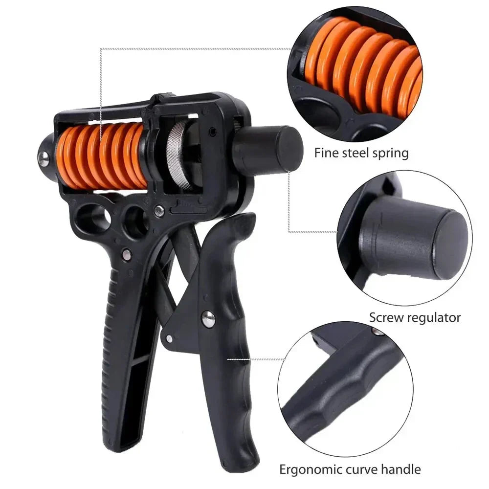 Adjustable Steel-Spring Grip Strengthener, 5–165 kg, 367 g, view 2