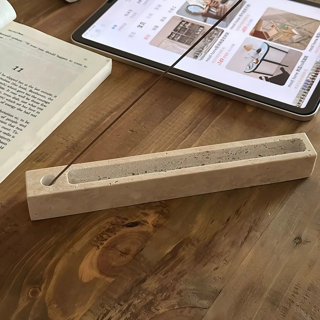 Alnoda Travertine Incense Tray