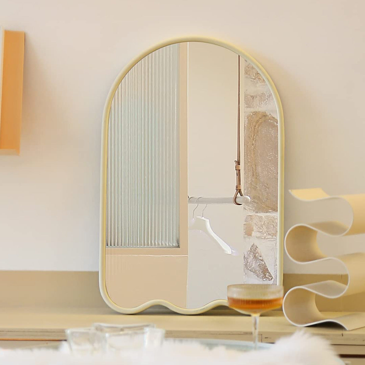 Arched Decorative Wall Mirror with Elegant, Curved Frame | Thrascher
