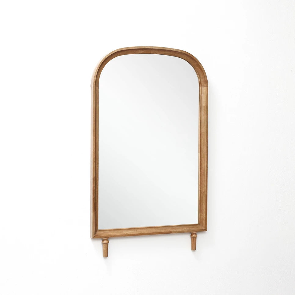 Arched Wooden Frame Wall Mirror | Thrascher