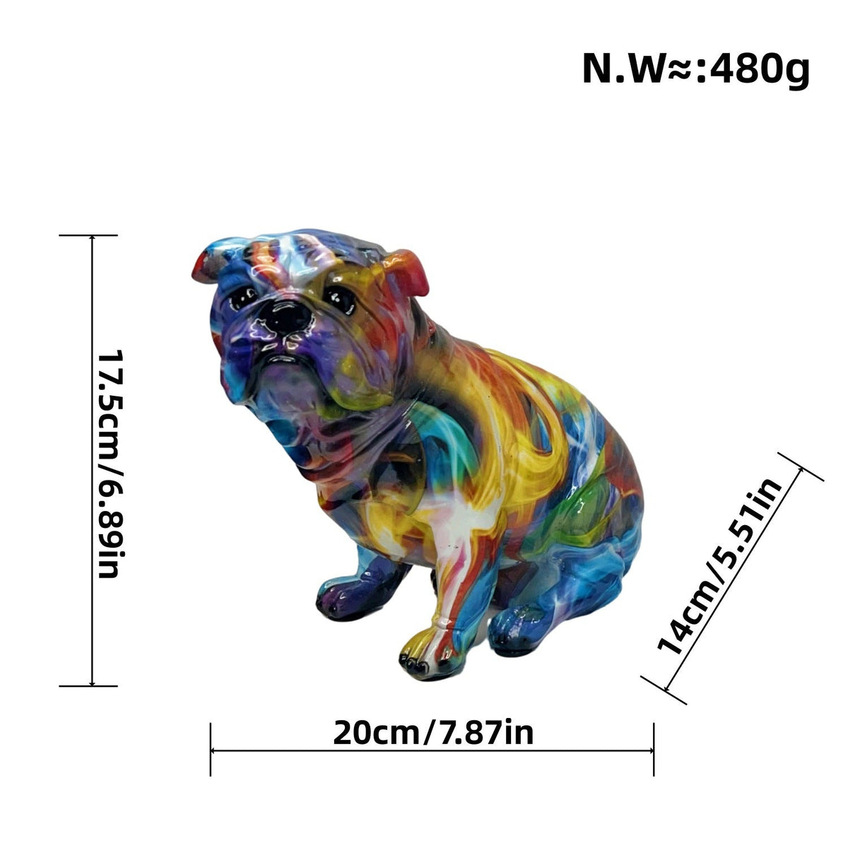 Artful Bulldog Figurine | Thrascher
