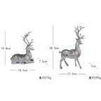 Artful Decorative Figure of a Magnificent Deer with Floral Details | Thrascher