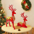 Artful Decorative Figure of a Magnificent Deer with Floral Details | Thrascher