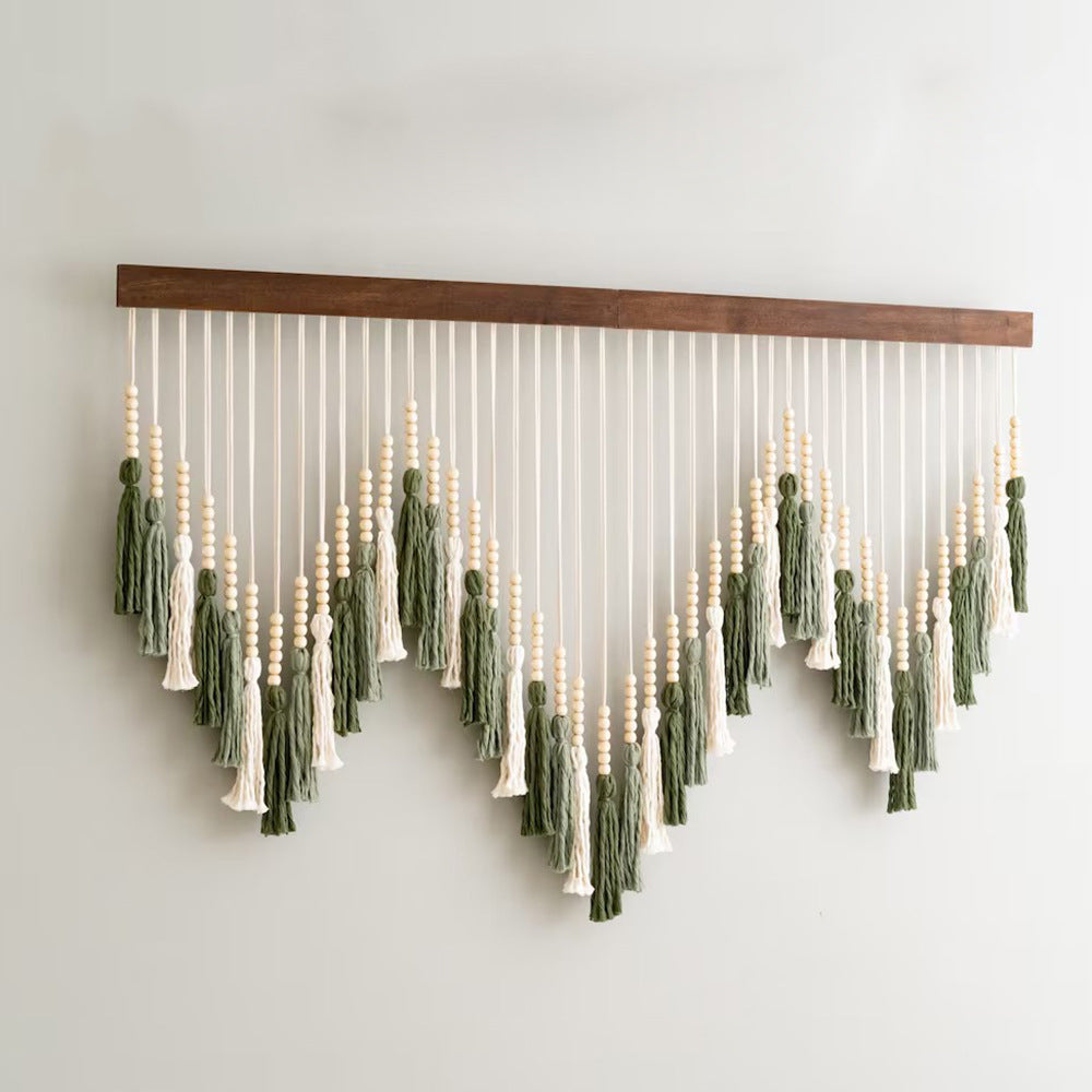 Artful Macrame Wall Hanging with Gradient and Elegant Tassels | Thrascher