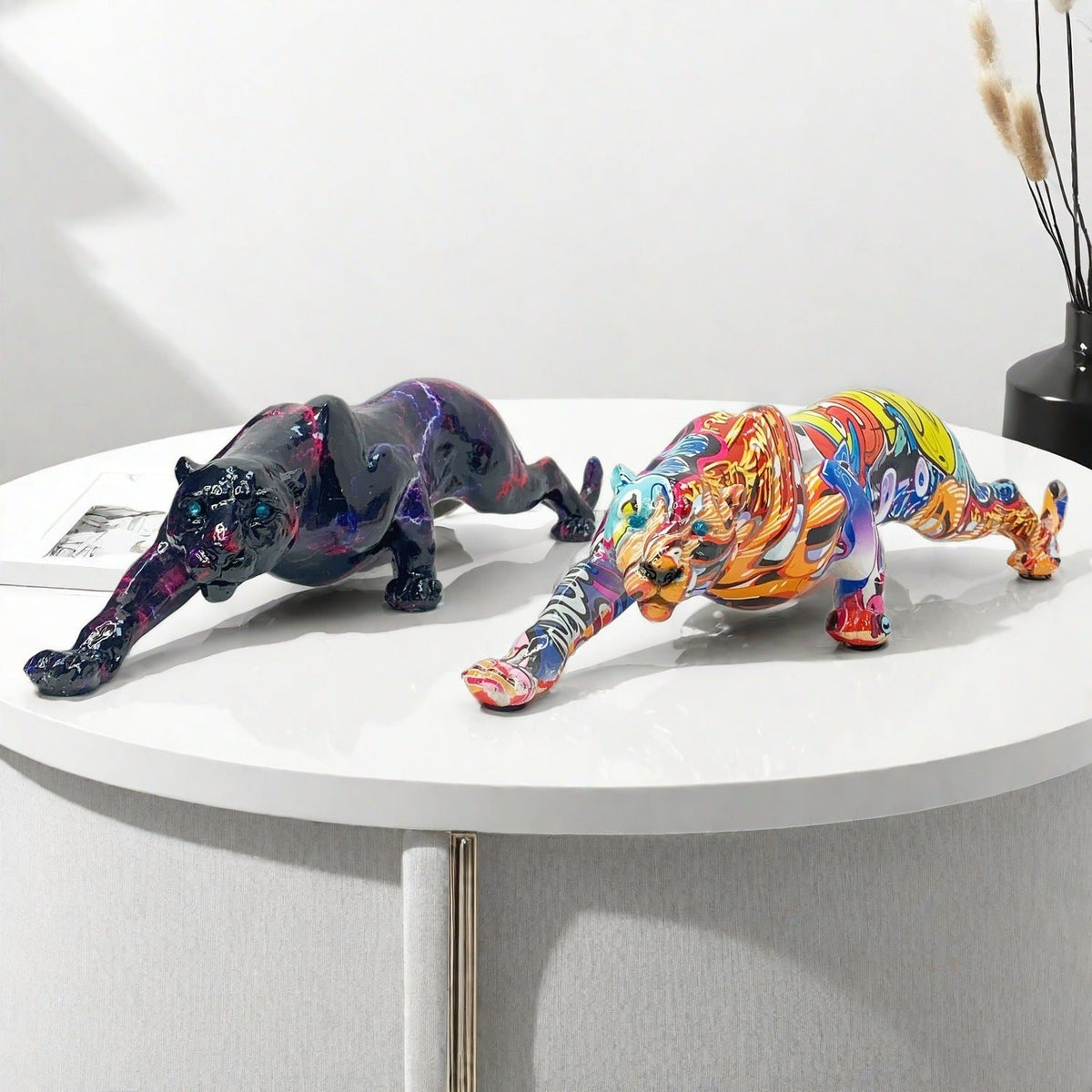 Artful Panther Sculpture made by Hand | Thrascher