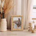 Artful Picture Frame made of Woven Natural Material | Thrascher