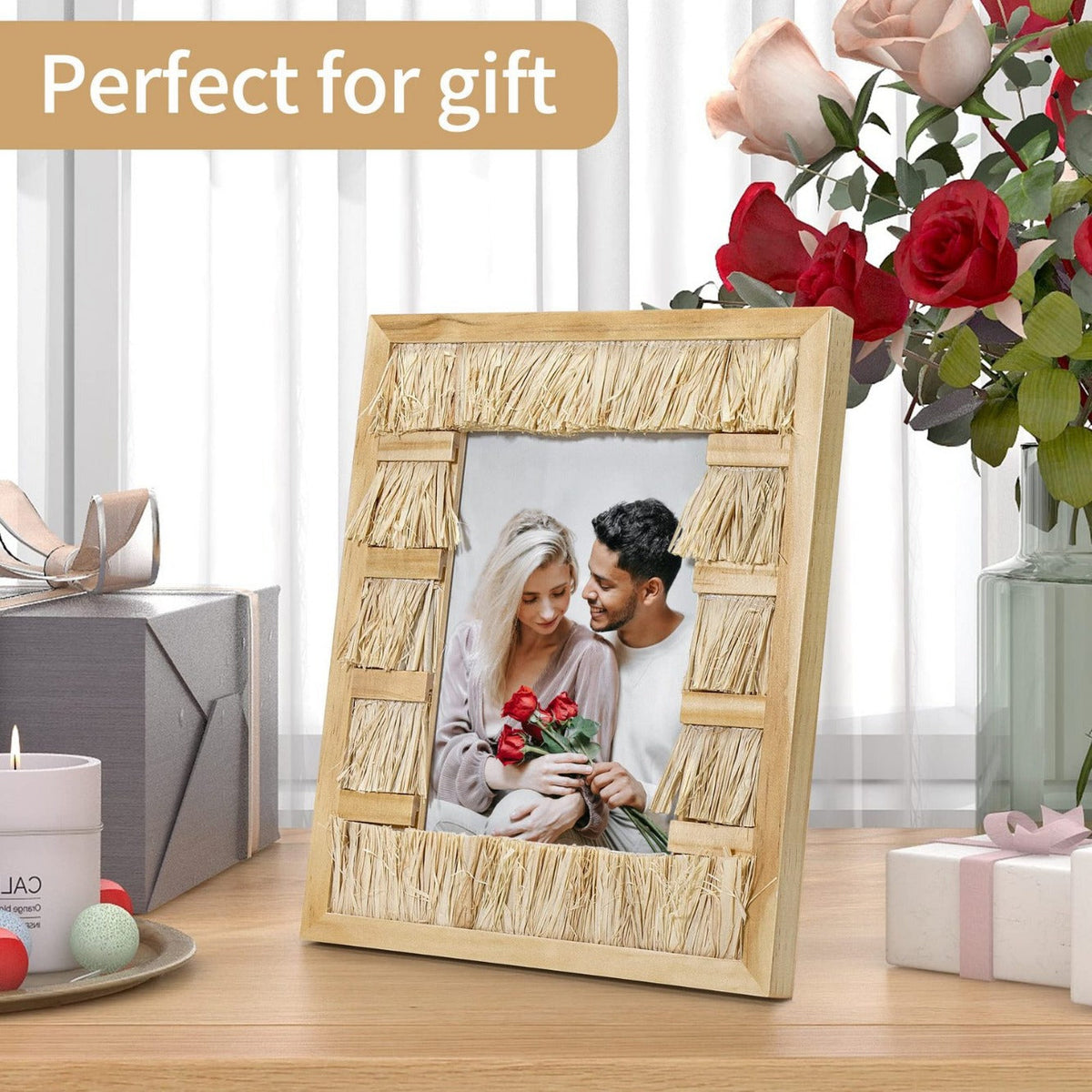 Artful Picture Frame made of Woven Natural Material | Thrascher