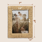 Artful Picture Frame made of Woven Natural Material | Thrascher