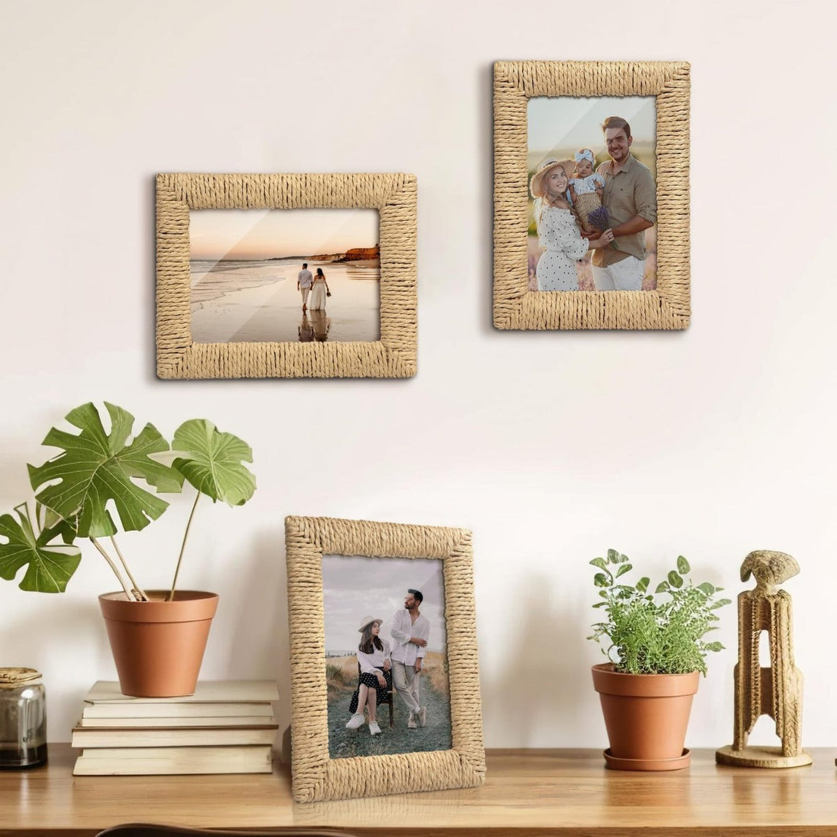 Artful Picture Frame made of Woven Natural Material | Thrascher