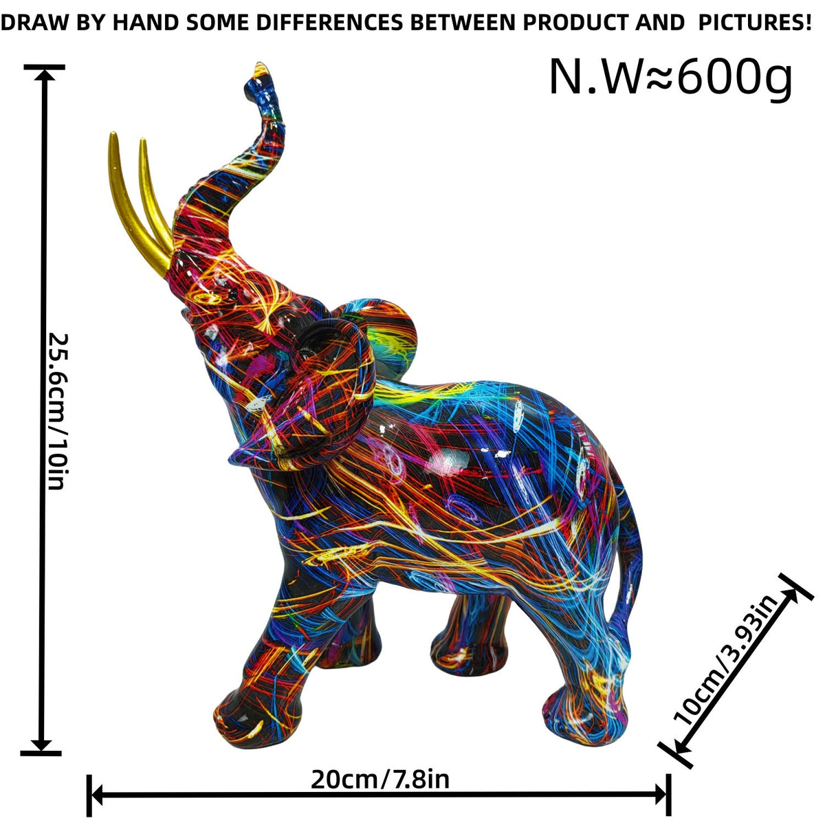 Artfully Designed Elephant Figure | Thrascher