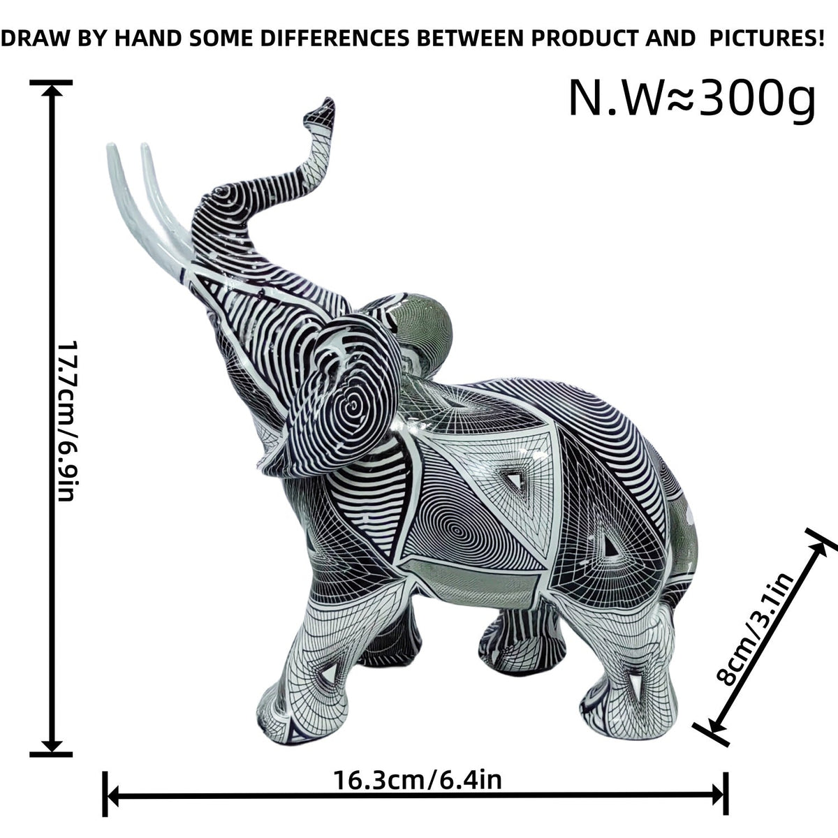 Artfully Designed Elephant Figure | Thrascher
