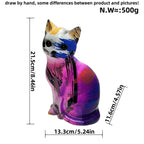 Artistic Cat Figurine in Vibrant Design | Thrascher