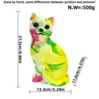 Artistic Cat Figurine in Vibrant Design | Thrascher