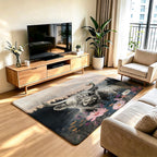 Artistic Cat Print Area Rug | Thrascher