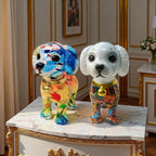 Artistic Dog Sculpture with Colorful Design | Thrascher