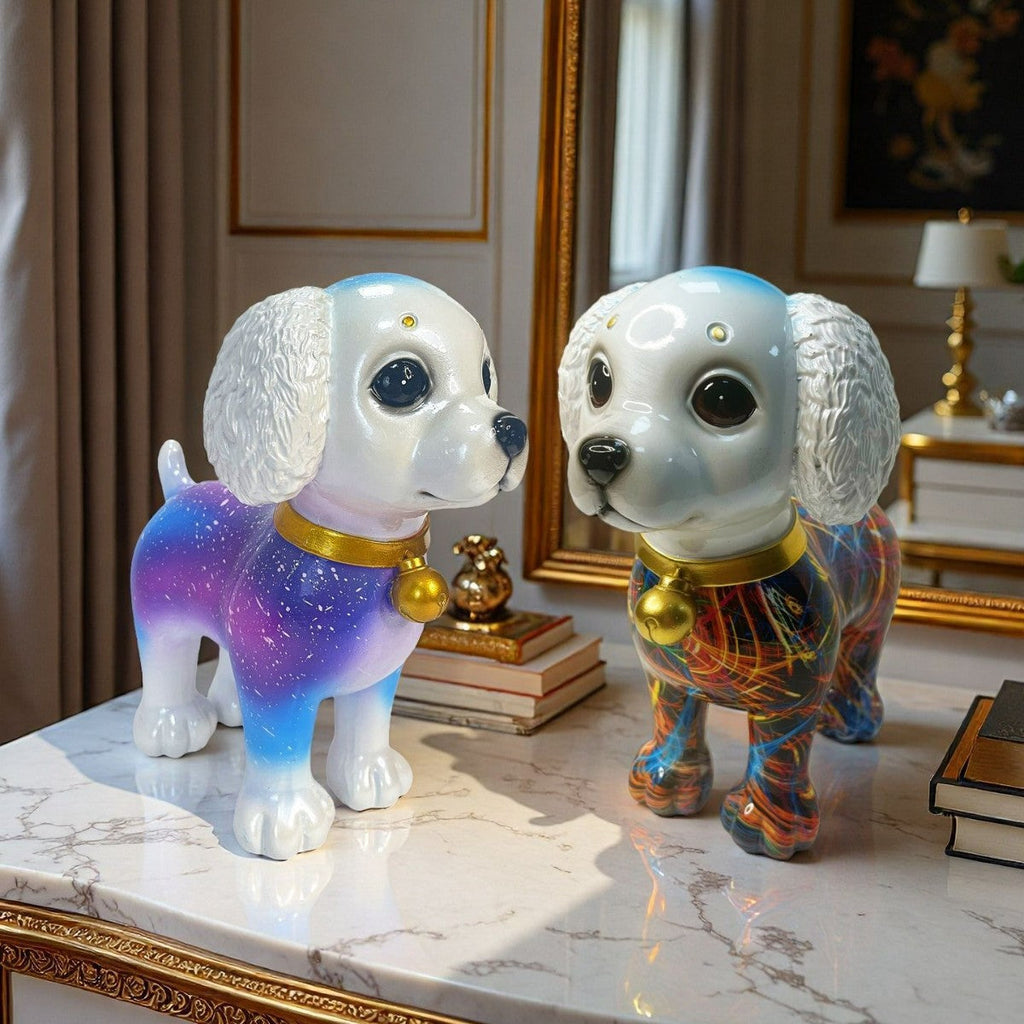 Artistic Dog Sculpture with Colorful Design | Thrascher