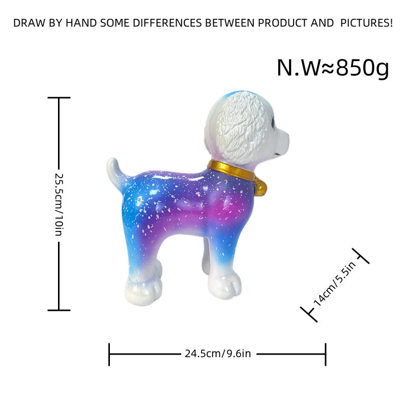 Artistic Dog Sculpture with Colorful Design | Thrascher