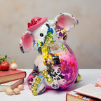 Artistic Elephant Figure with Football Motif | Thrascher