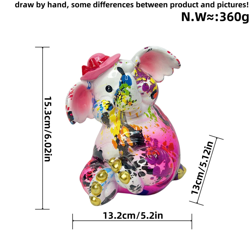 Artistic Elephant Figure with Football Motif | Thrascher