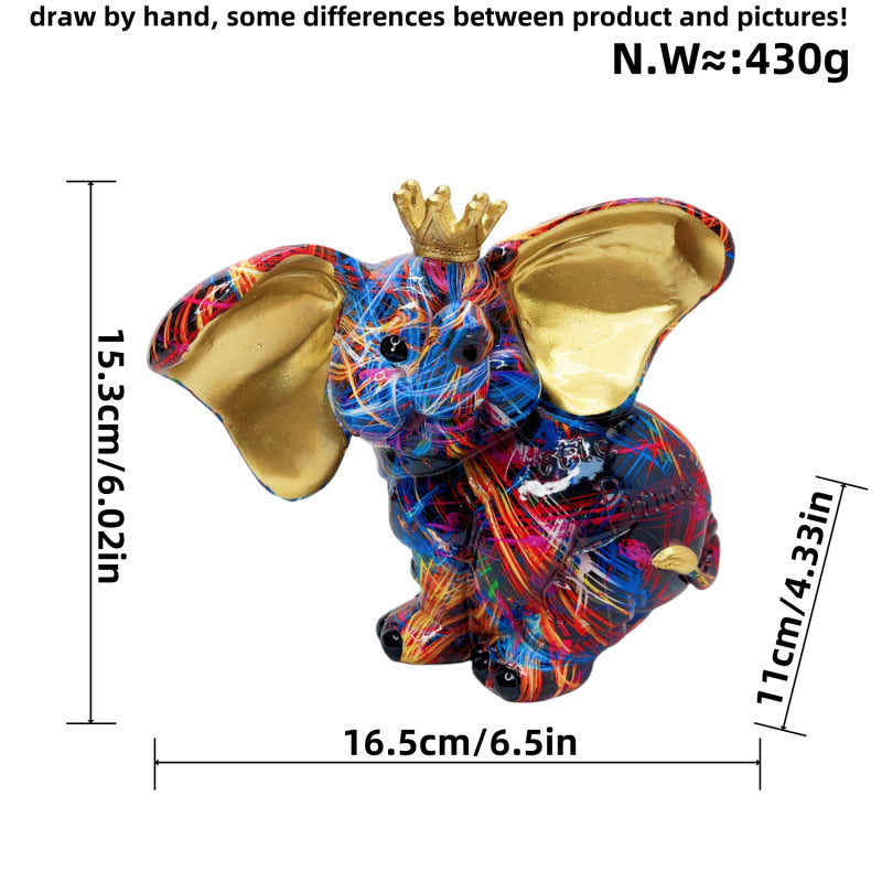 Artistic Elephant Figure with Football Motif | Thrascher