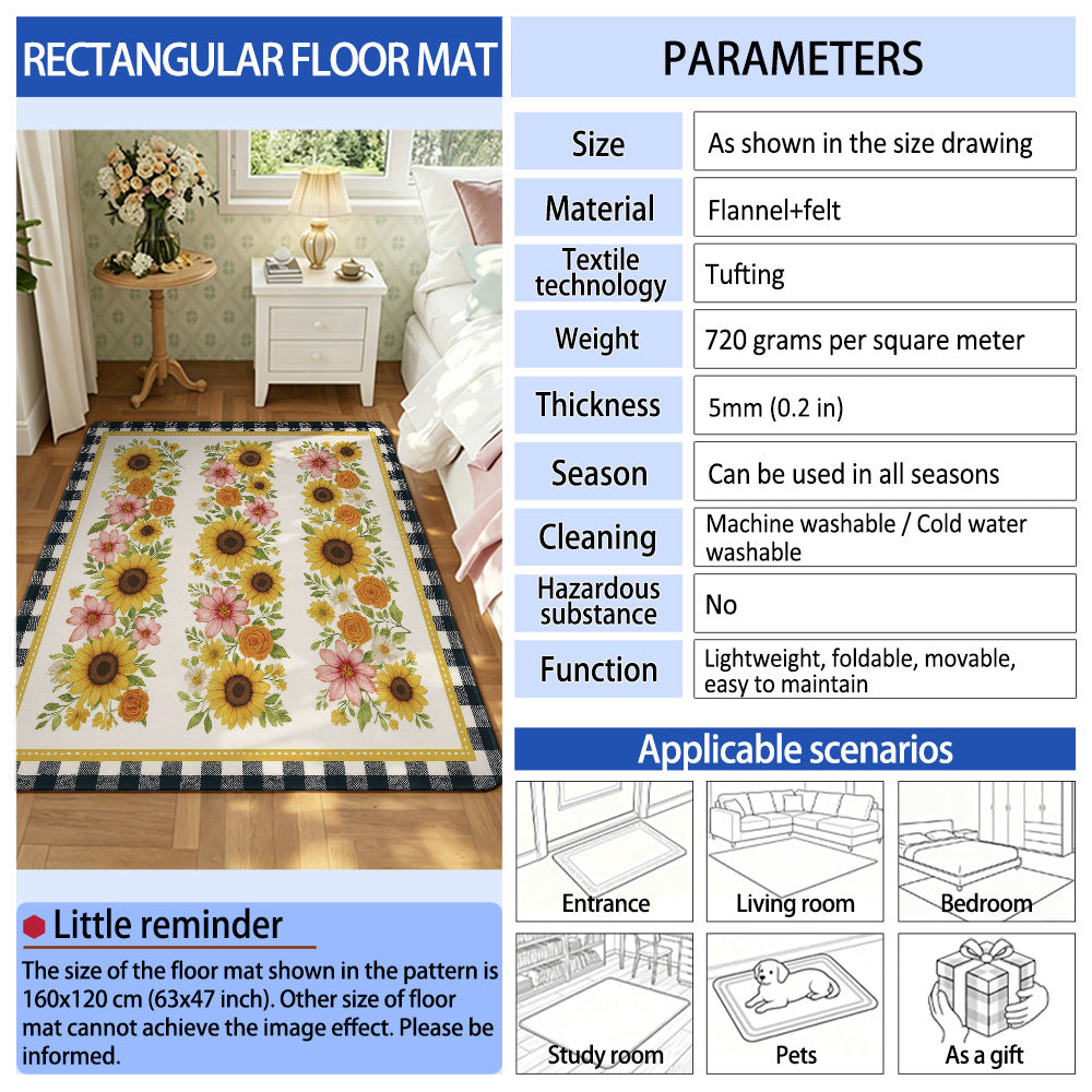 Artistic Floral Area Rug | Thrascher