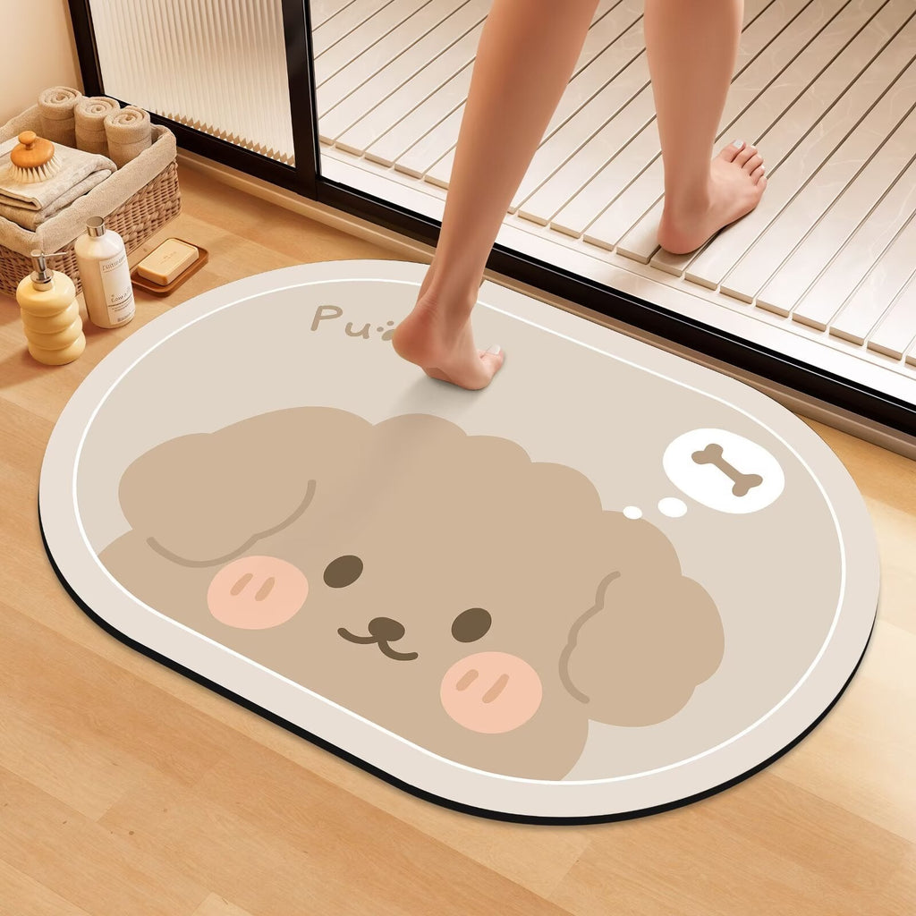 Artistic Floral Bath Mat | Thrascher