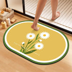 Artistic Floral Bath Mat | Thrascher