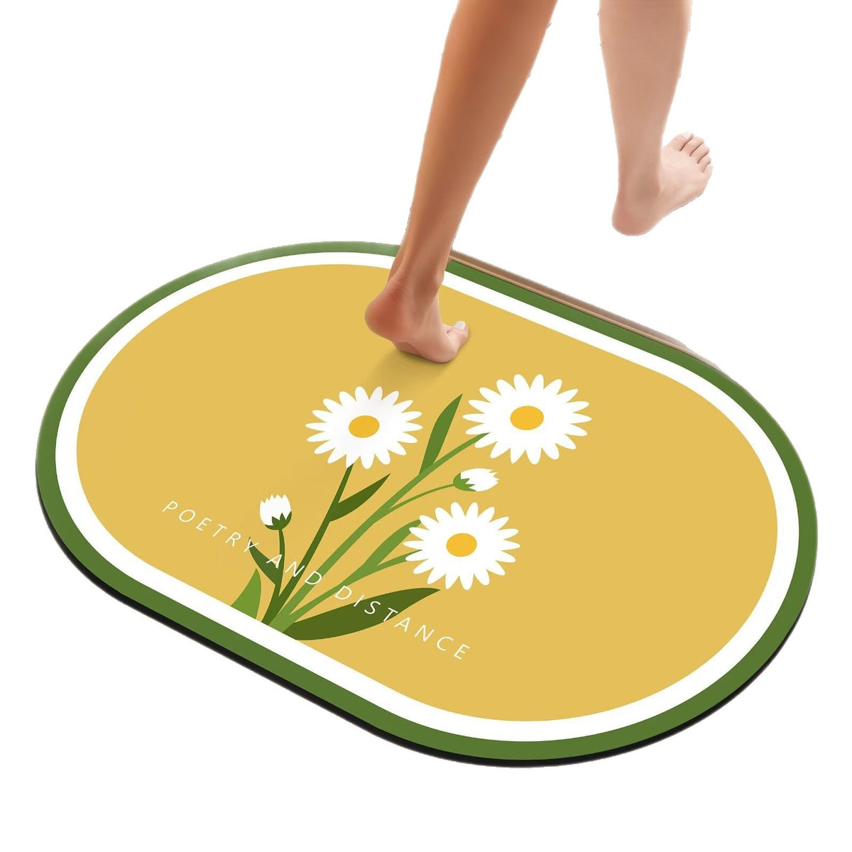 Artistic Floral Bath Mat | Thrascher