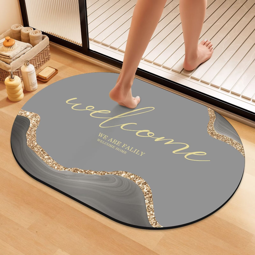 Artistic Floral Bath Mat | Thrascher