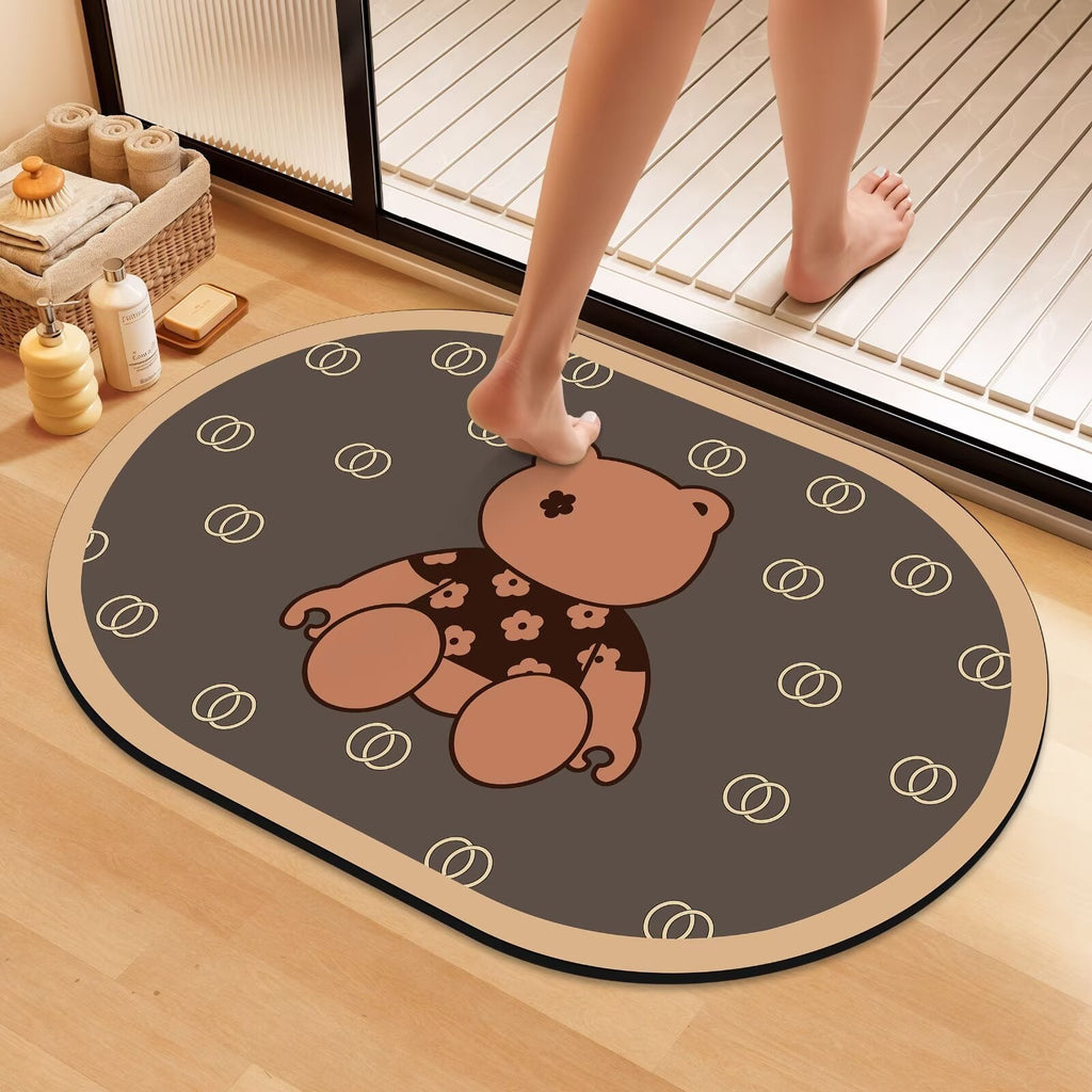 Artistic Floral Bath Mat | Thrascher