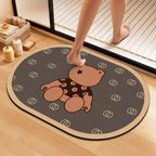 Artistic Floral Bath Mat | Thrascher