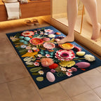 Artistic Floral Design Bath Mat | Thrascher