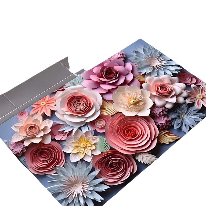 Artistic Floral Design Bath Mat | Thrascher