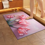 Artistic Floral Design Bath Mat | Thrascher