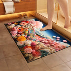 Artistic Floral Design Bath Mat | Thrascher