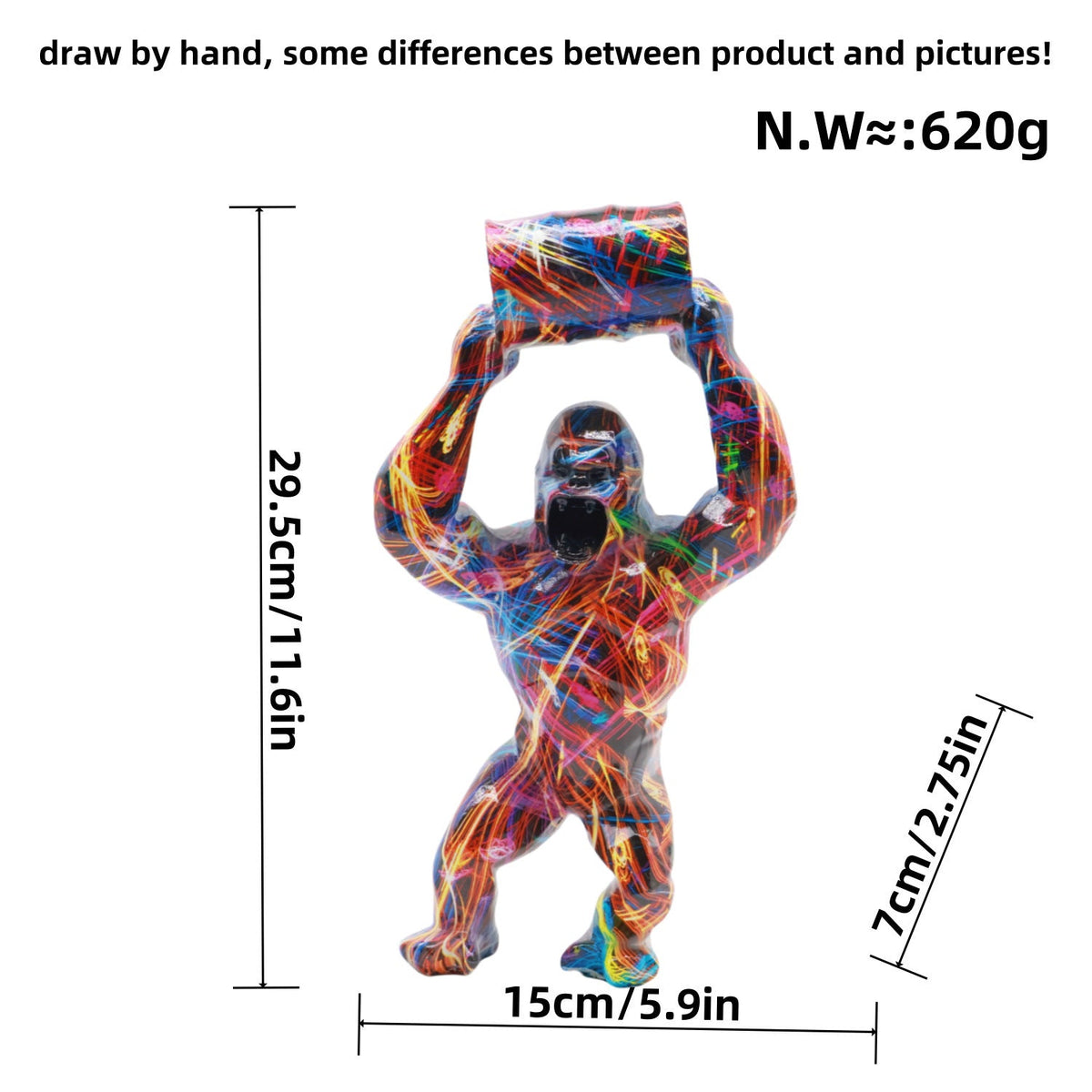 Artistic Gorilla Sculpture | Thrascher