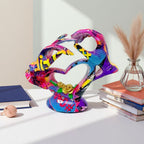 Artistic Heart Sculpture with Detailed Painting | Thrascher