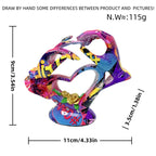 Artistic Heart Sculpture with Detailed Painting | Thrascher