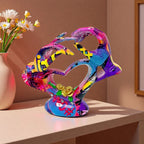 Artistic Heart Sculpture with Detailed Painting | Thrascher