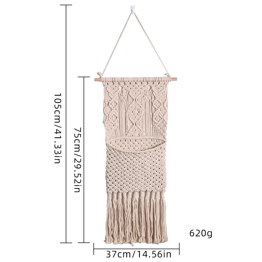 Artistic Macrame Wall Decor with Beautiful Fringe Decoration | Thrascher