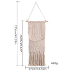 Artistic Macrame Wall Decor with Beautiful Fringe Decoration | Thrascher