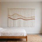 Artistic Macrame Wall Hanging with Elegant Wave Patterns | Thrascher