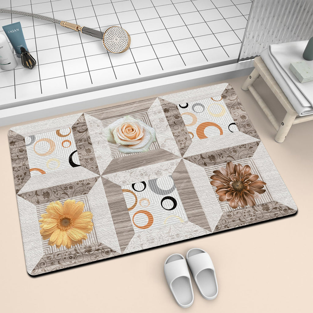 Artistic Mosaic Bath Mat | Thrascher