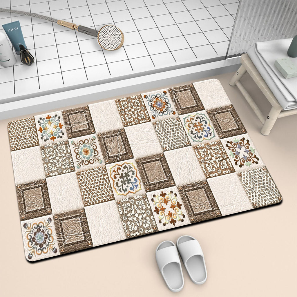 Artistic Mosaic Bath Mat | Thrascher