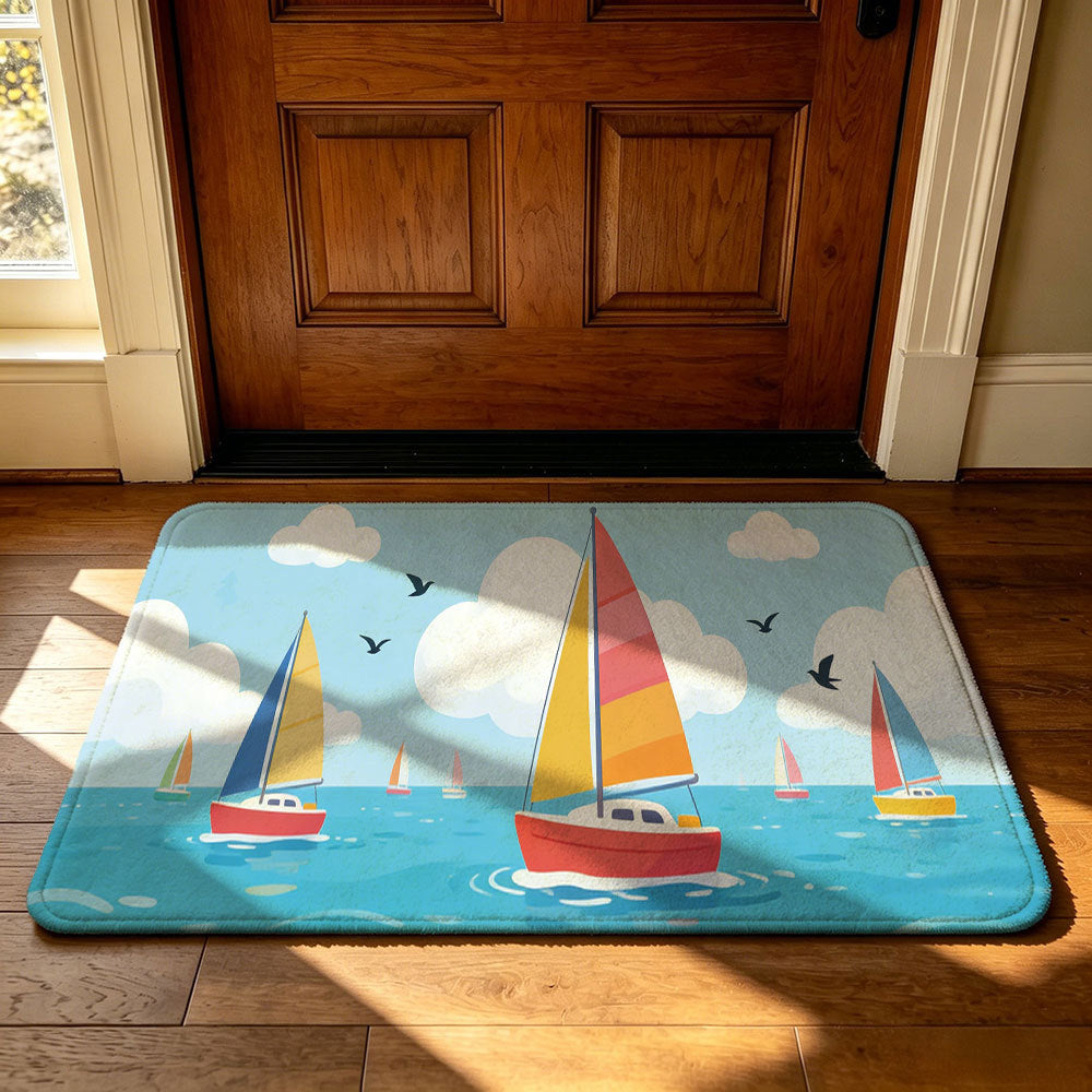 Artistic Outdoor-Themed Welcome Mat | Thrascher