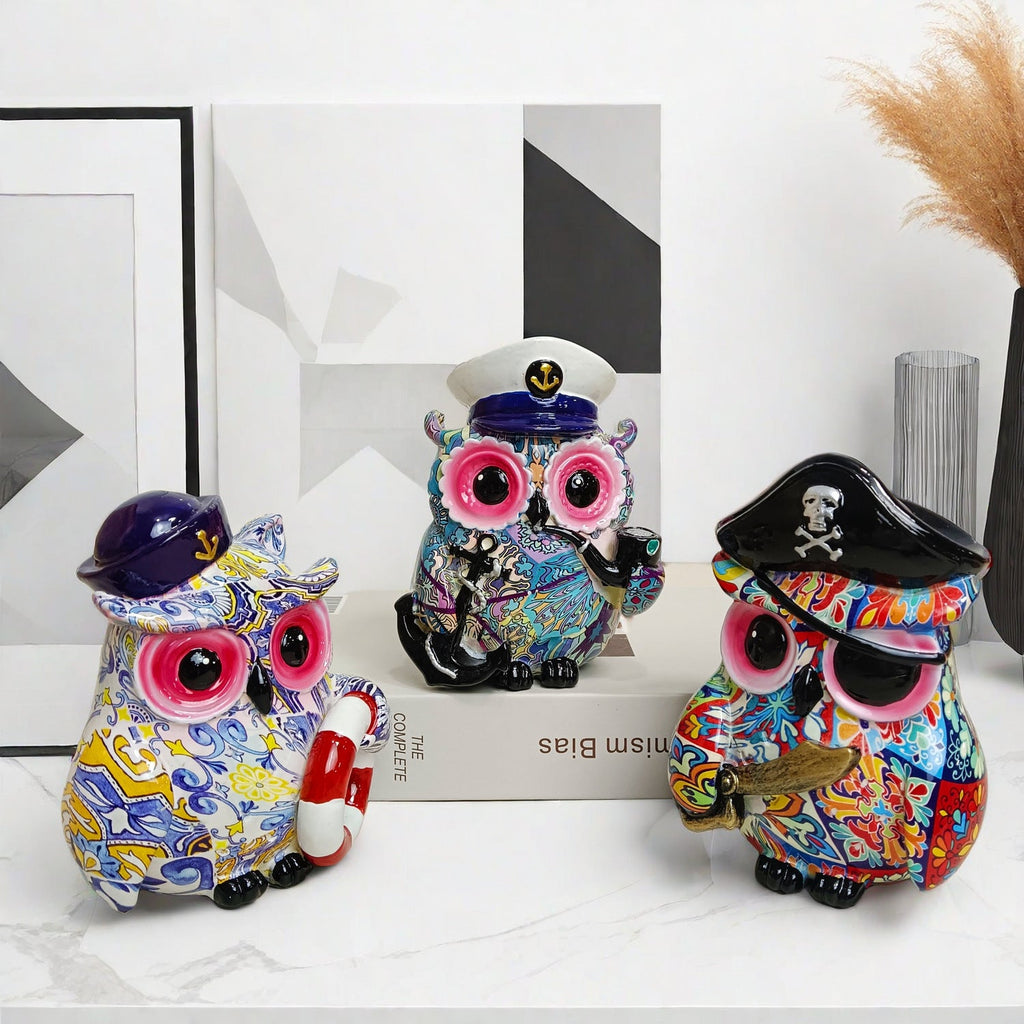 Artistic Owl Figure in Maritime Design | Thrascher