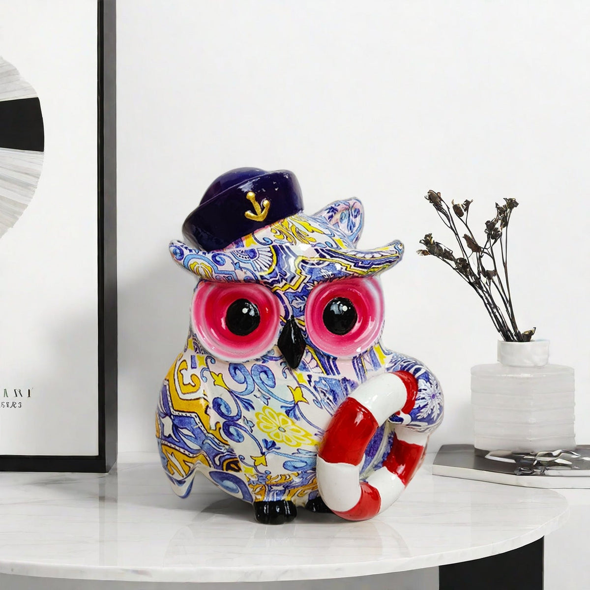 Artistic Owl Figure in Maritime Design | Thrascher